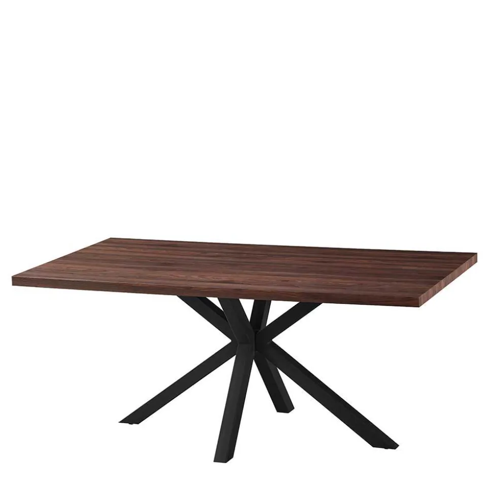 Spider Esstisch & Samt Armlehnstühle - Mendoza (fünfteilig)