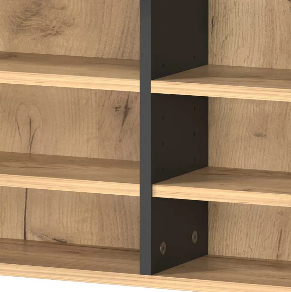 Spiegel & Hänge-Kommode & Garderobe - Sidgarus (dreiteilig)