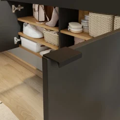 Spiegel & Hänge-Kommode & Garderobe - Sidgarus (dreiteilig)