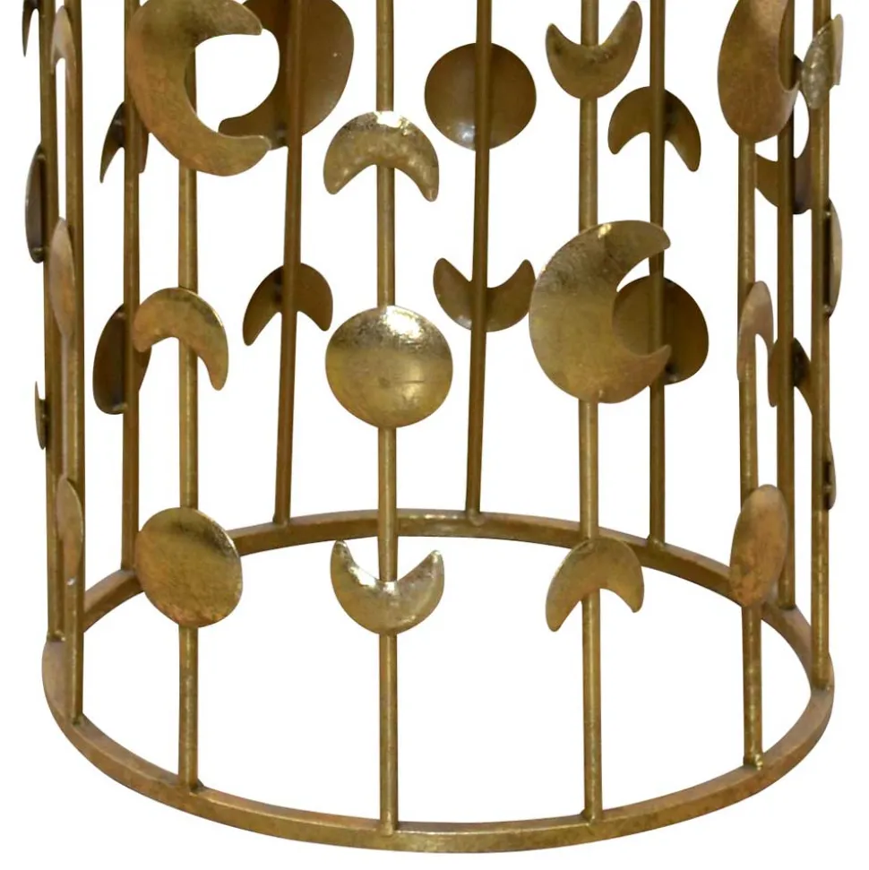 Spiegel Beistelltisch auf Säulengestell mit Monden - Teameus