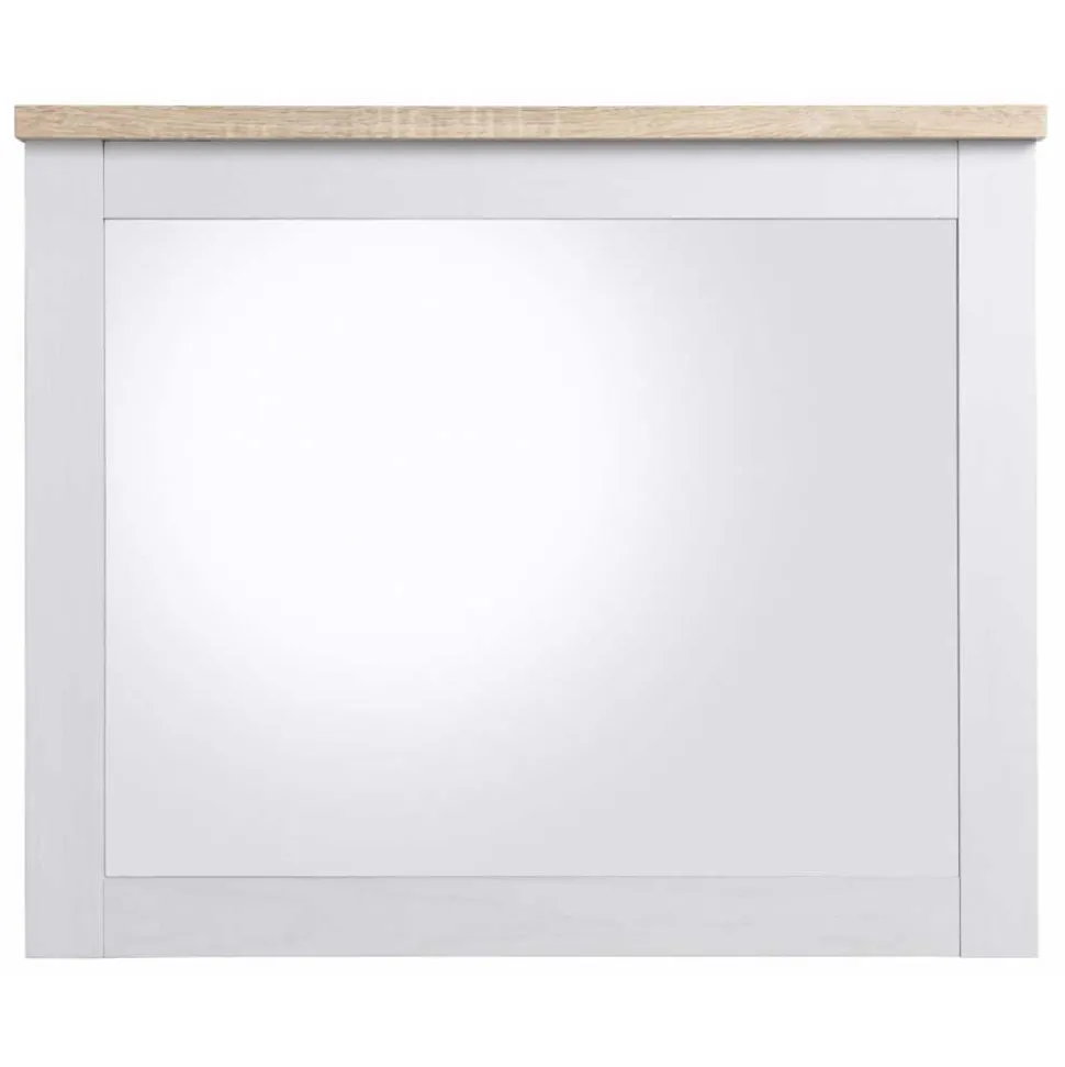 Spiegel in Weiß & Sonoma-Eiche Dekor - Nudion