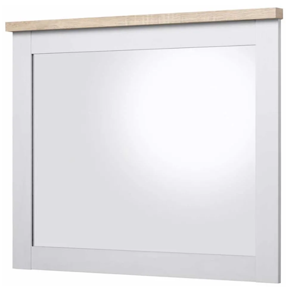 Spiegel in Weiß & Sonoma-Eiche Dekor - Nudion