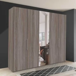 Spiegel Kleiderschrank in Holz-Nachbildung - Crenba