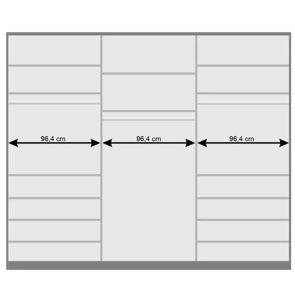 Spiegel Kleiderschrank mit Falttüren - Donpiave