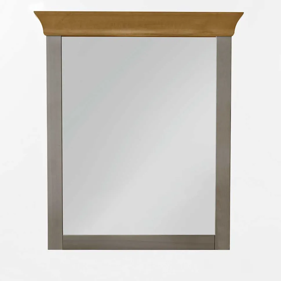 Spiegel mit Kommode Cempino in Grau (zweiteilig)