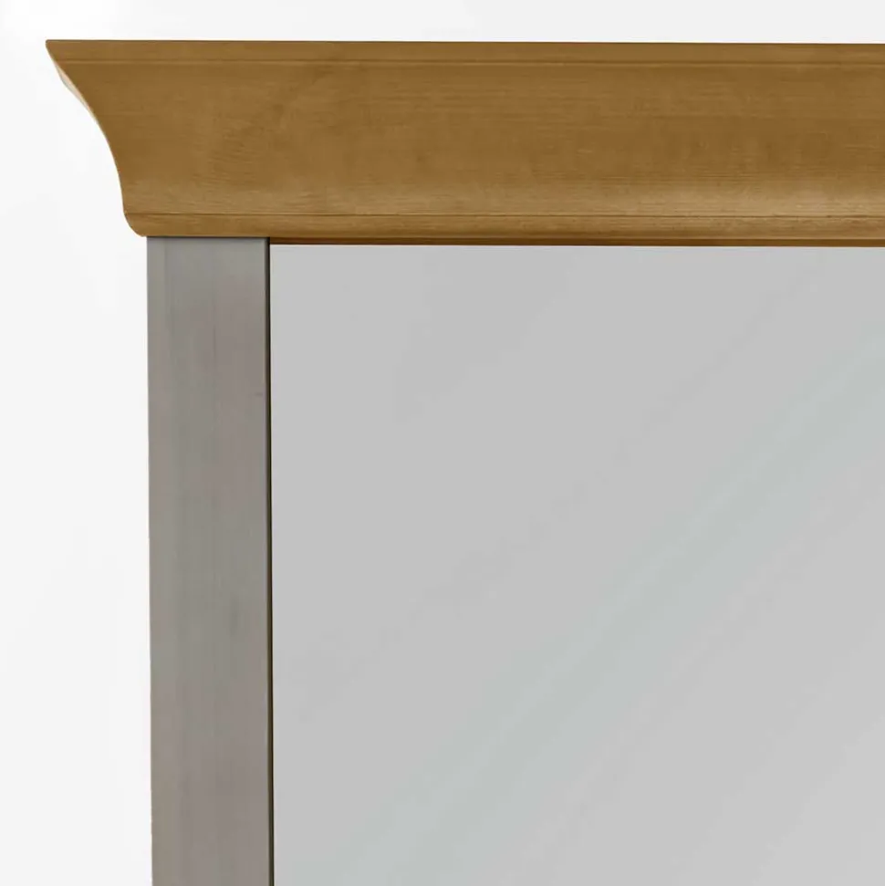 Spiegel mit Kommode Cempino in Grau (zweiteilig)