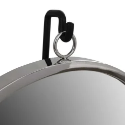 Spiegel mit Ständer in Silber und Schwarz - Fraduno