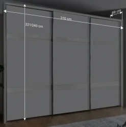 Spiegel Schlafzimmerschrank mit Falttüren - Zidarie