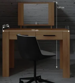 Spiegel Schminktisch Mosniak aus Kernbuche Massivholz