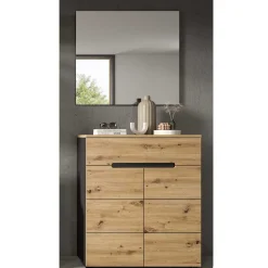 Spiegel und Schuhkommode Set - Norja (zweiteilig)