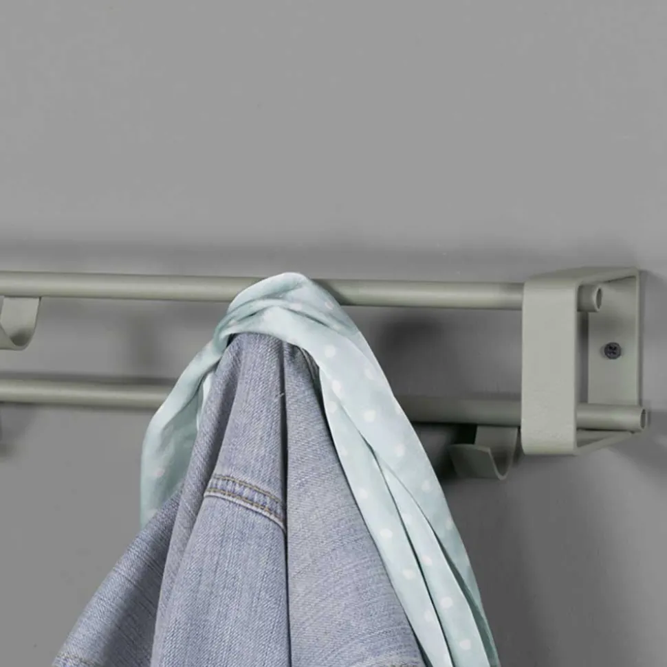 Stahl 7 Haken Garderobe in Graugrün - Azulon