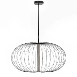Stahl Draht Hängeleuchte in Schwarz - Eradesca