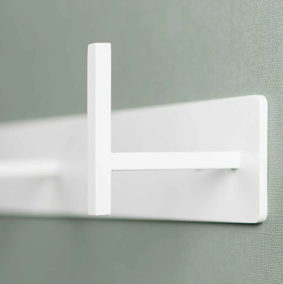 Stahl 3er Hakenleiste in Weiß - Kingston