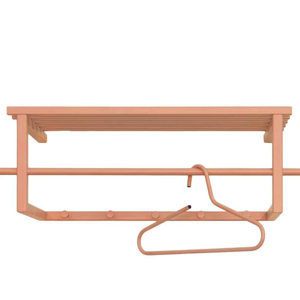 Stahl Garderobe in Terracotta pulverbeschichtet - Simonas