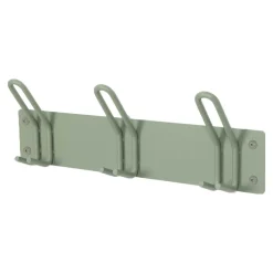 Stahl Hakenleiste mit drei Doppel-Haken - Mecia