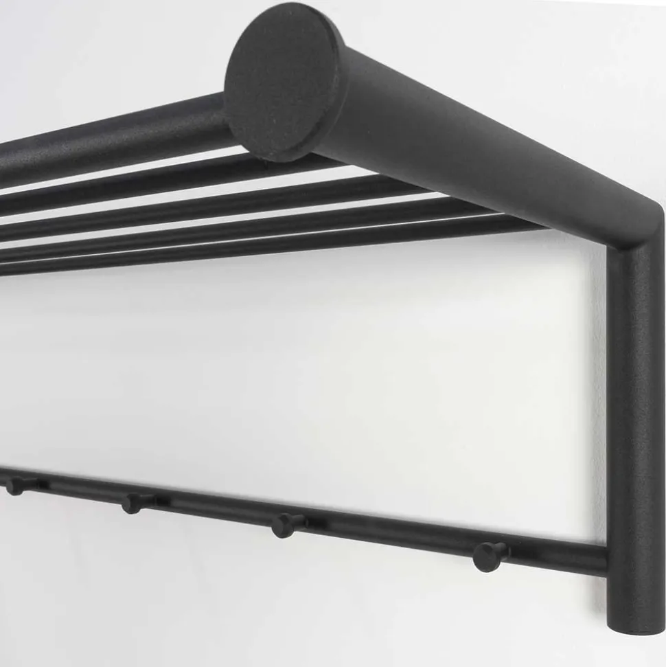 Stahl Hängegarderobe in Schwarz - Sortho