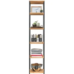 Stahl Regal mit 6 Wildeiche Böden - Sluganov