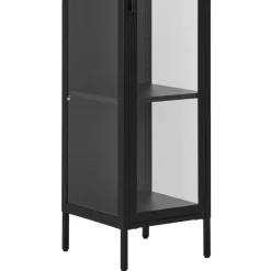 Stahl-Vitrine in Schwarz - Rodicca