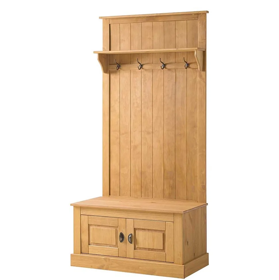 Standgarderobe aus Kiefer Massivholz - Kumico