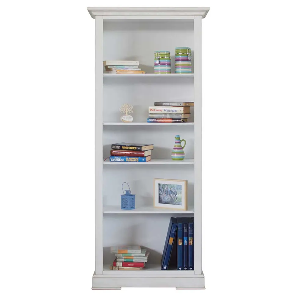 Standregal mit fünf Fächern in Antikweiß - Annot