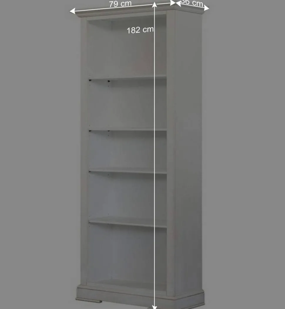 Standregal mit fünf Fächern in Antikweiß - Annot