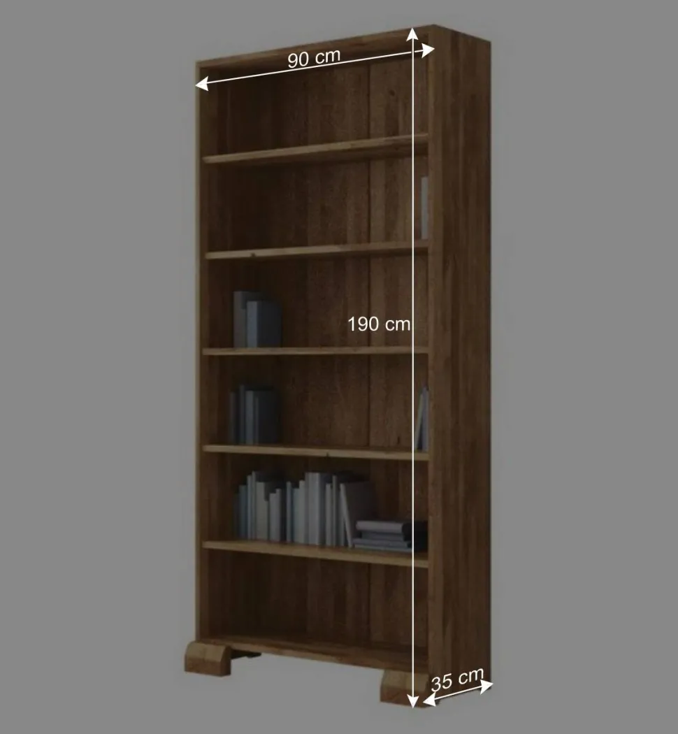 Standregal Vaskov aus Wildeiche Massivholz