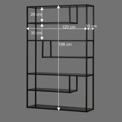 Standregal Volbra in Schwarz