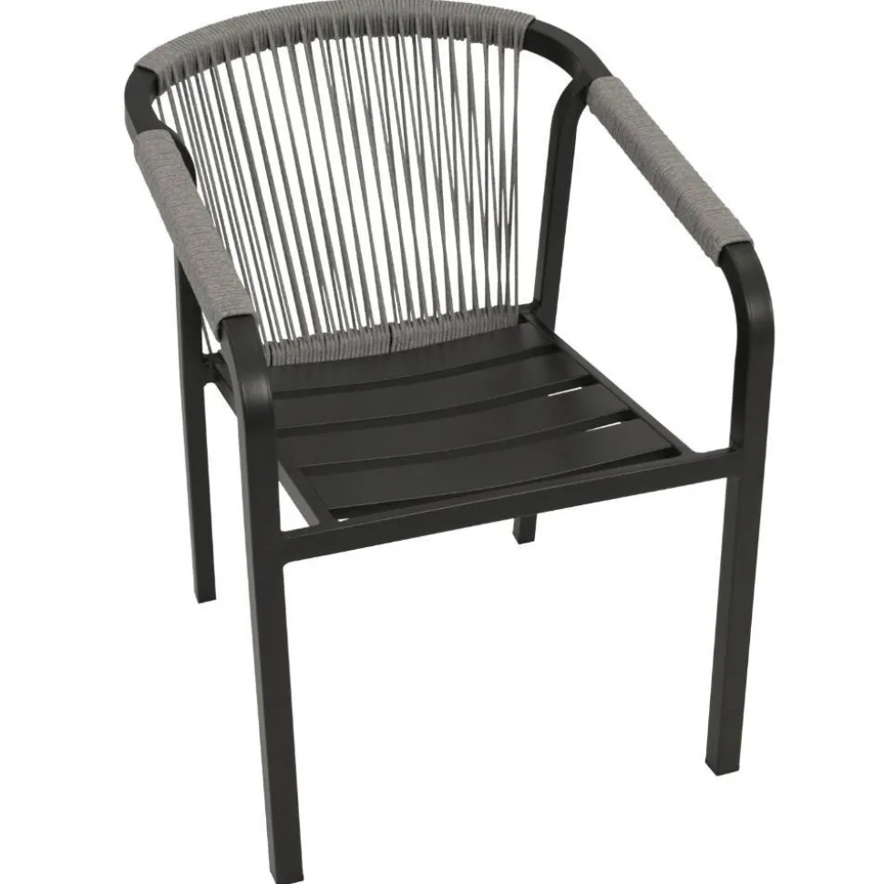 Stapelbare Gartensessel mit Polstern - Sempragos (4er Set)