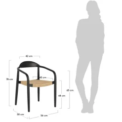 Stapelbarer Armlehnenstuhl im Skandi Design - Giulietta (4er Set)