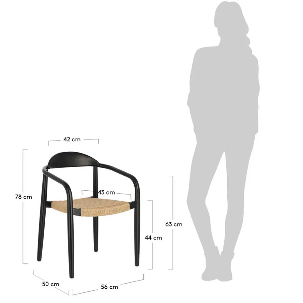Stapelbarer Armlehnenstuhl im Skandi Design - Giulietta (4er Set)