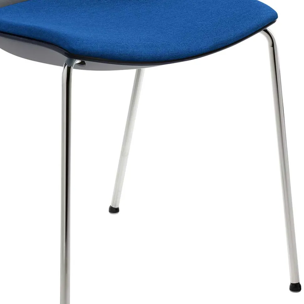 Stapelbarer Stuhl in Anthrazit & Blau - Ernestan