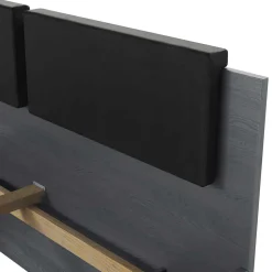 Stauraum Doppelbett in Eiche Grau - Carika