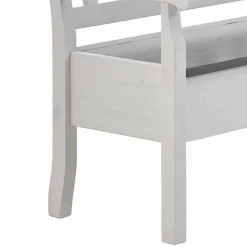 Stauraum Eckbank Yoan in Weiß mit Grau