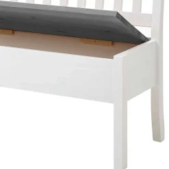 Stauraum Holzbank in Weiß & Grau - Ovidos