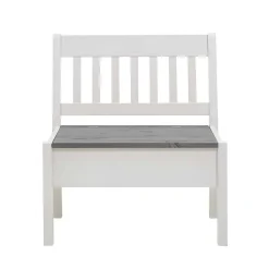 Stauraum Holzbank in Weiß & Grau - Ovidos