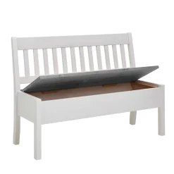 Stauraum Holzbank in Weiß & Grau - Ovidos