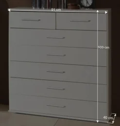 Stauraum Kommode Mellevos in Weiß