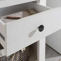 Stauraum Landhaus Vitrinenschrank in Weiß - Chelles