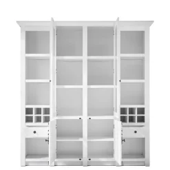 Stauraum Landhaus Vitrinenschrank in Weiß - Chelles