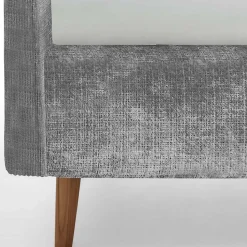 Stauraum Polsterbett aus Boucle in Grau - Tasso