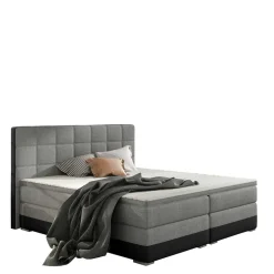 Stauraum Polsterbett in Grau und Schwarz - Surius