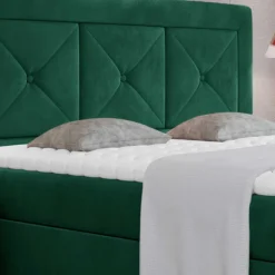 Stauraum Samtbett in Dunkelgrün - Winaray