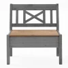 Stauraum Sitzbank Jytte aus Kiefer Grau mit Braun