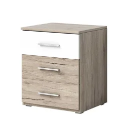 Stauraumbett in Eiche San Remo Dekor - Duno