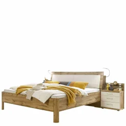 Stauraumbett Neriman und Nachtkommoden Set (dreiteilig)