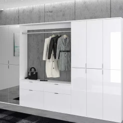 Stauraummöbel Garderobenmöbel 273x193x34 - Ejulia (vierteilig)