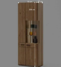 Stauraumvitrine Wohnzimmerschrank 2-türig - Crupean