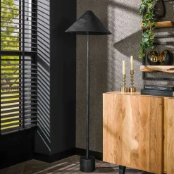 Stehlampe in Schwarzgrau aus Metall - Catron