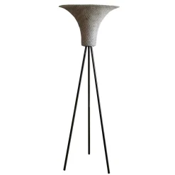 Stehlampe mit Seegras Geflecht Schirm - Ciranzo