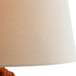 Stehlampe mit Stoffschirm und Treibholz Stele - Duvianco